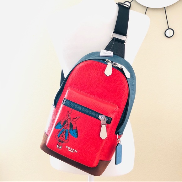 Coach Marvel West Sling Pack Spider-man Backpack - Picture 2 of 11